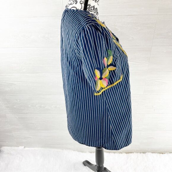 Madewell Fable Floral Embroidered Striped Relaxed Top - Picture 5 of 9